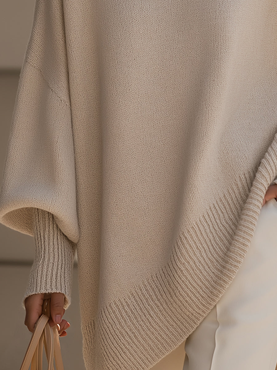 CHIC OVERSIZED RIBBED SWEATER FOR WOMEN