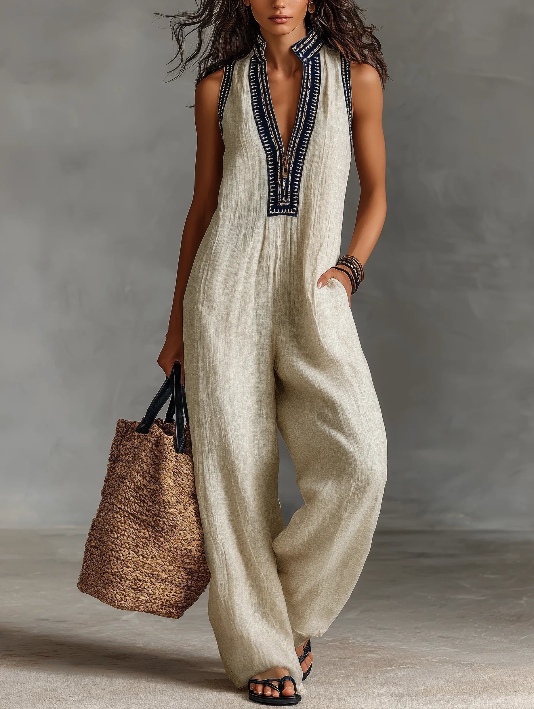 WIDE-LEG JUMPSUIT FOR WOMEN