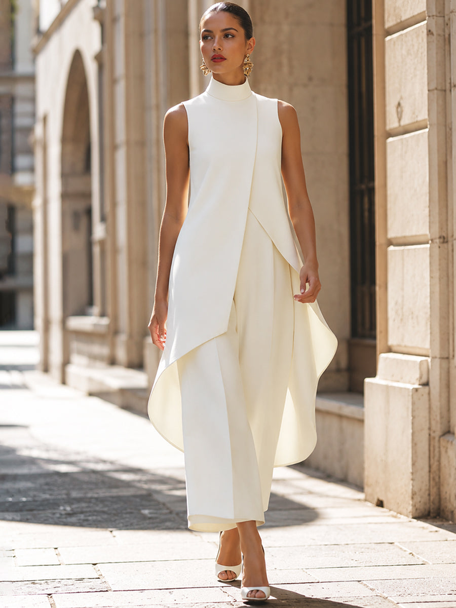 ASYMMETRIC WIDE-LEG SET FOR WOMEN