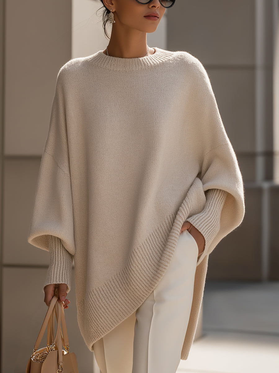 OVERSIZED RIBBED SWEATER FOR WOMEN