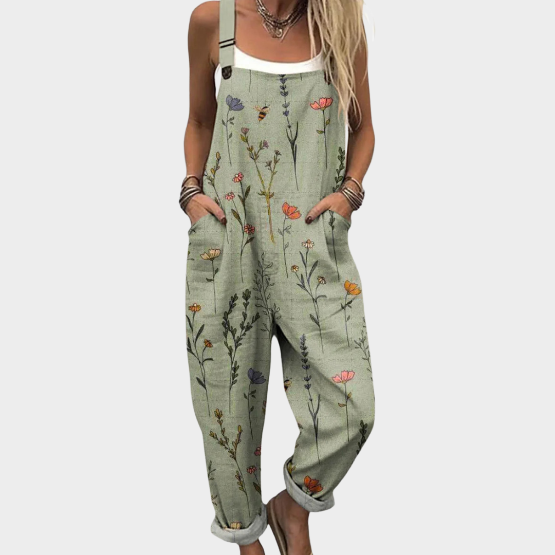 FLORAL OVERALL FOR WOMEN