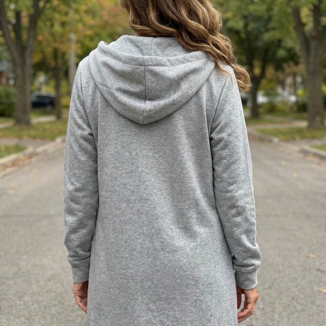 OVERSIZED LONG ZIP CARDIGAN FOR WOMEN