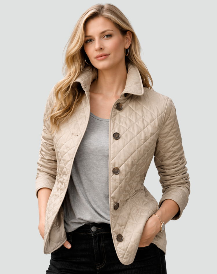 QUILTED BUTTON JACKET FOR WOMEN