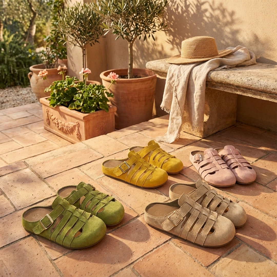 ADJUSTABLE OPEN-BACK MULES FOR WOMEN