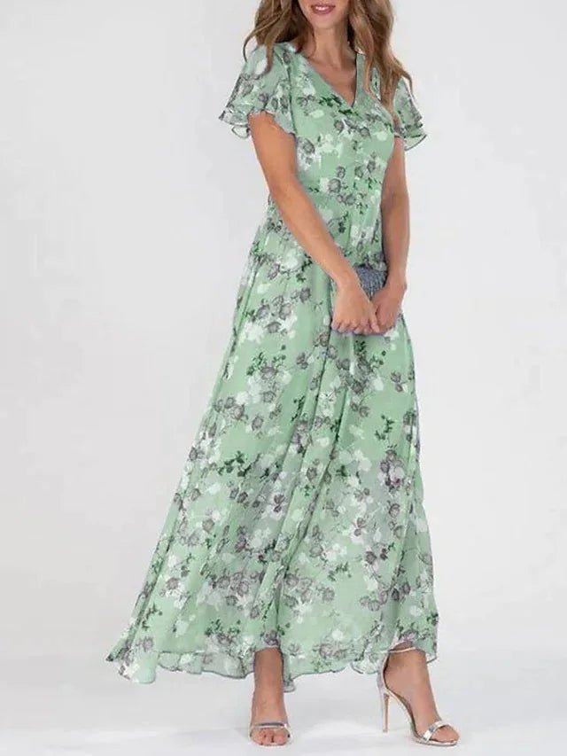 FLORAL WRAP DRESS FOR WOMEN