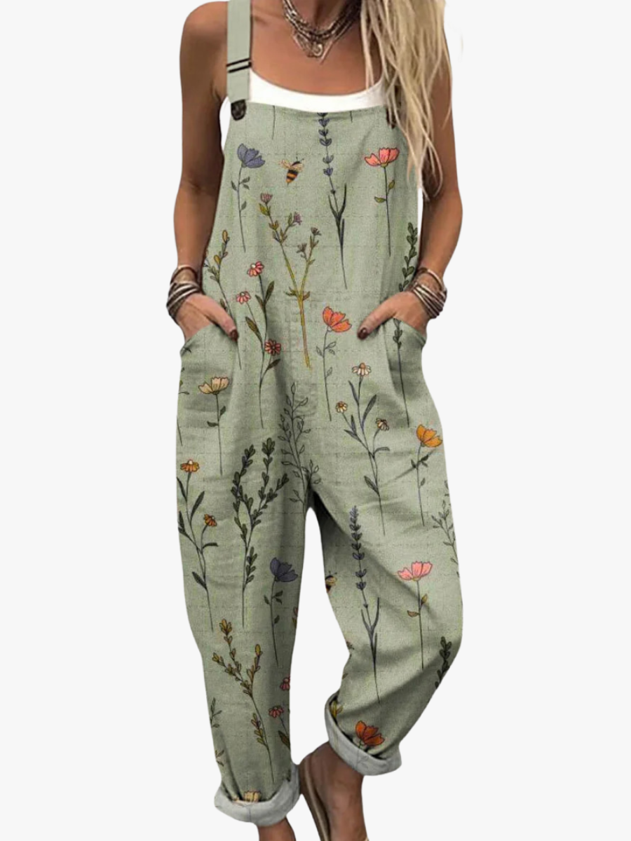 FLORAL OVERALL FOR WOMEN