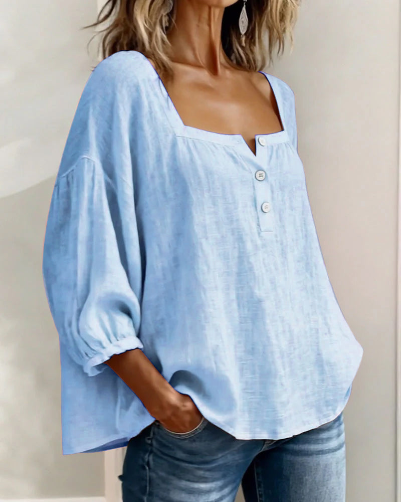 SQUARE NECK BLOUSE FOR WOMEN