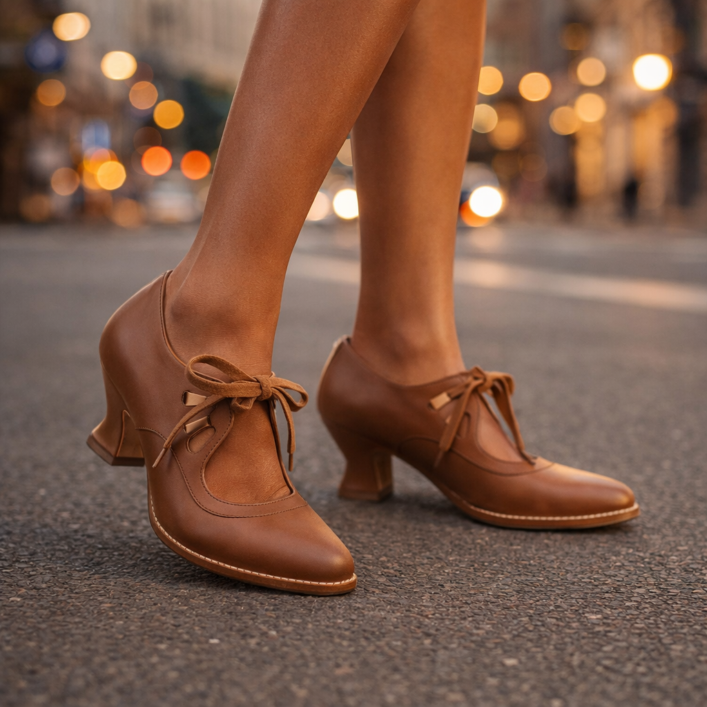 VINTAGE LACE-UP PUMPS FOR WOMEN
