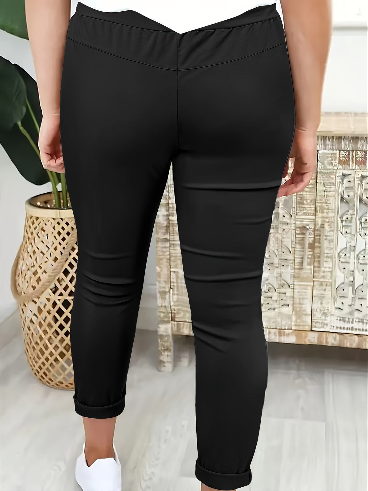 SLIM FIT DRAWSTRING PANTS FOR WOMEN