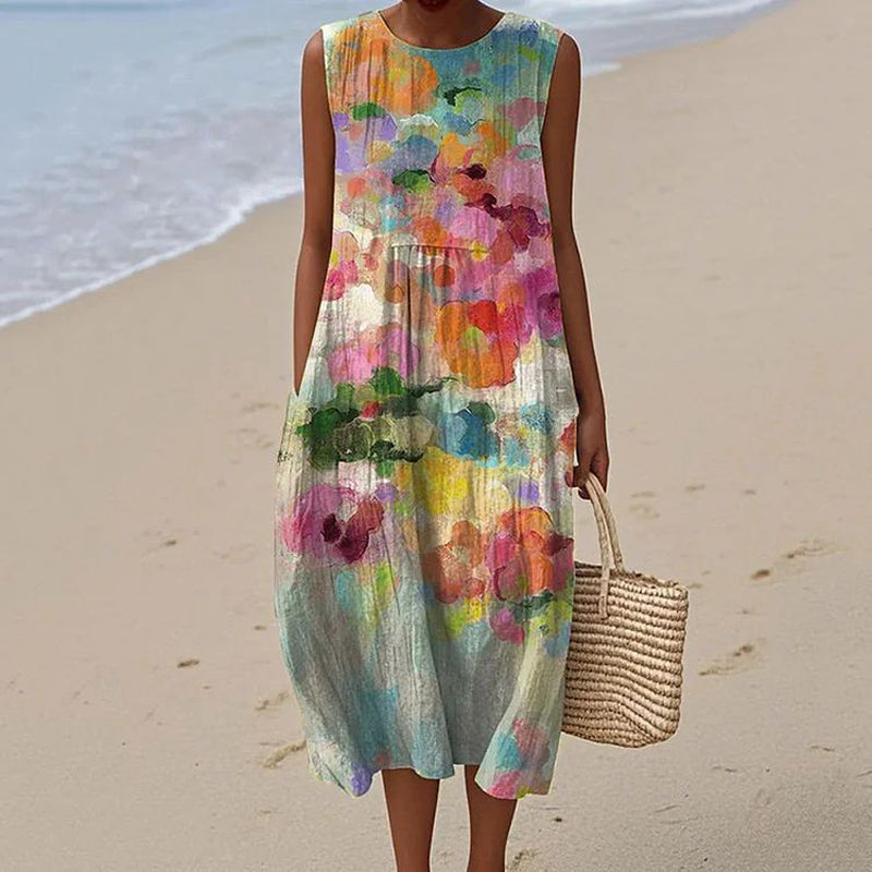 COLORFUL VINTAGE DRESS FOR WOMEN