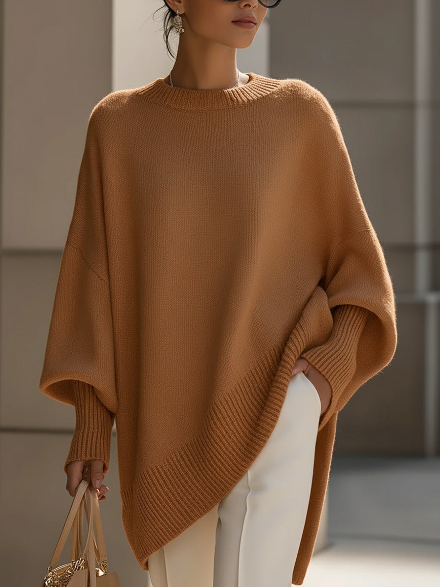 CHIC OVERSIZED RIBBED SWEATER FOR WOMEN