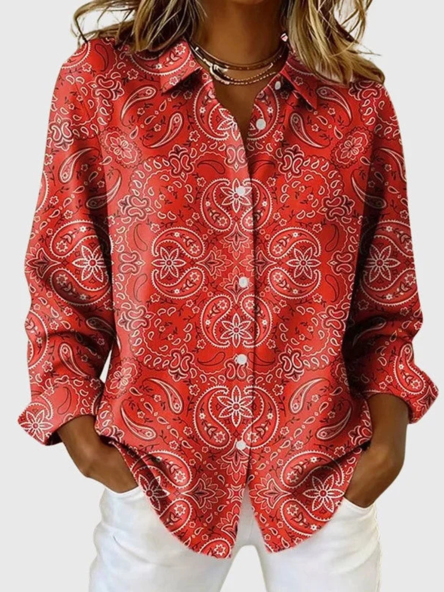 RELAXED PAISLEY SHIRT FOR WOMEN