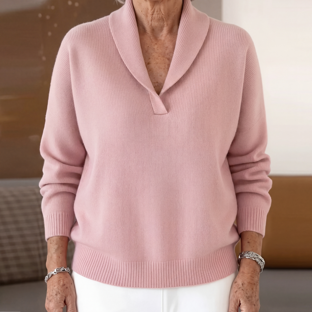 RELAXED V-NECK SWEATER FOR WOMEN
