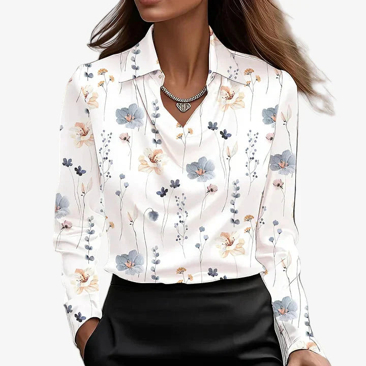 DRAPED COWL NECK BLOUSE FOR WOMEN