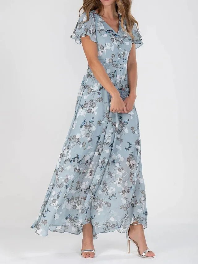 FLORAL WRAP DRESS FOR WOMEN