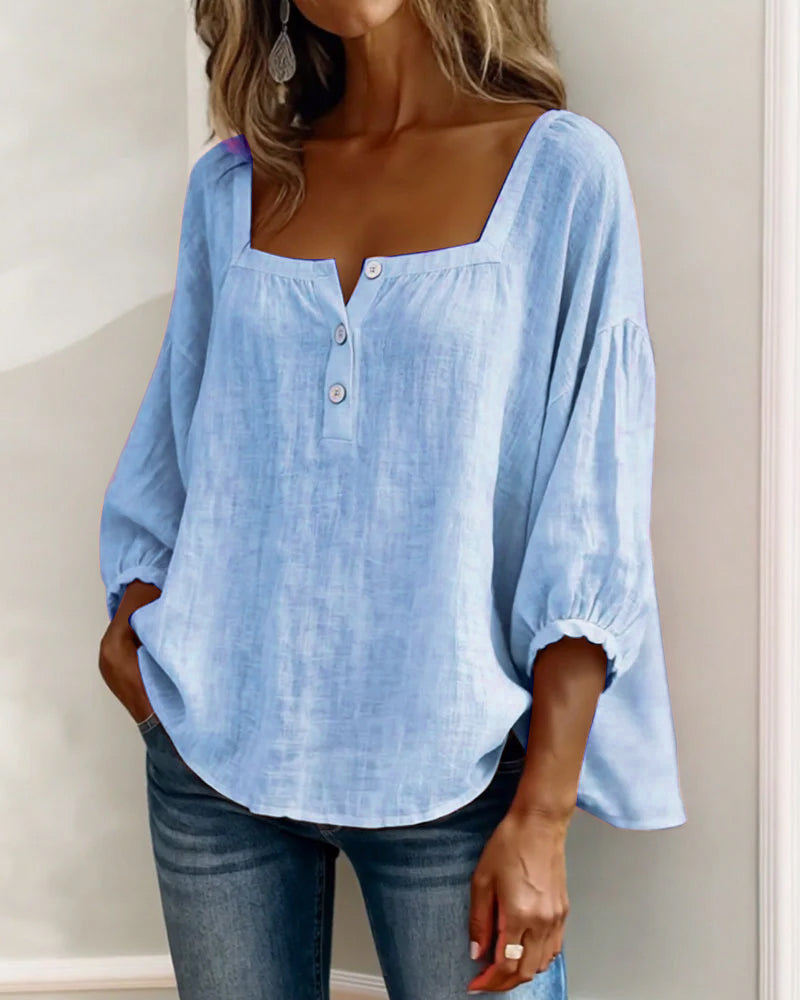 SQUARE NECK BLOUSE FOR WOMEN