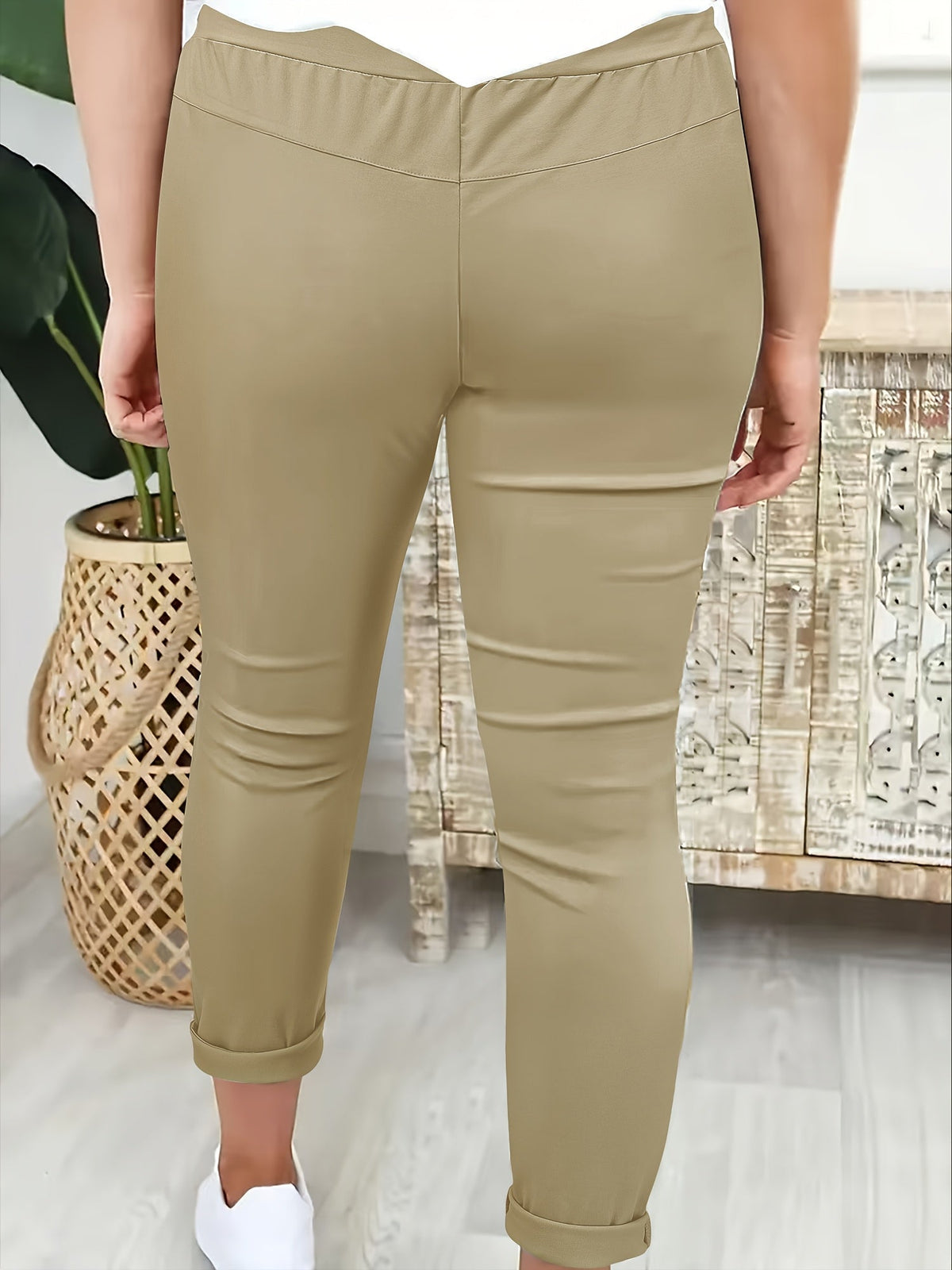 SLIM FIT DRAWSTRING PANTS FOR WOMEN