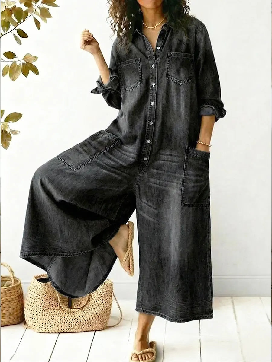 FLOWING COTTON JUMPSUIT FOR WOMEN