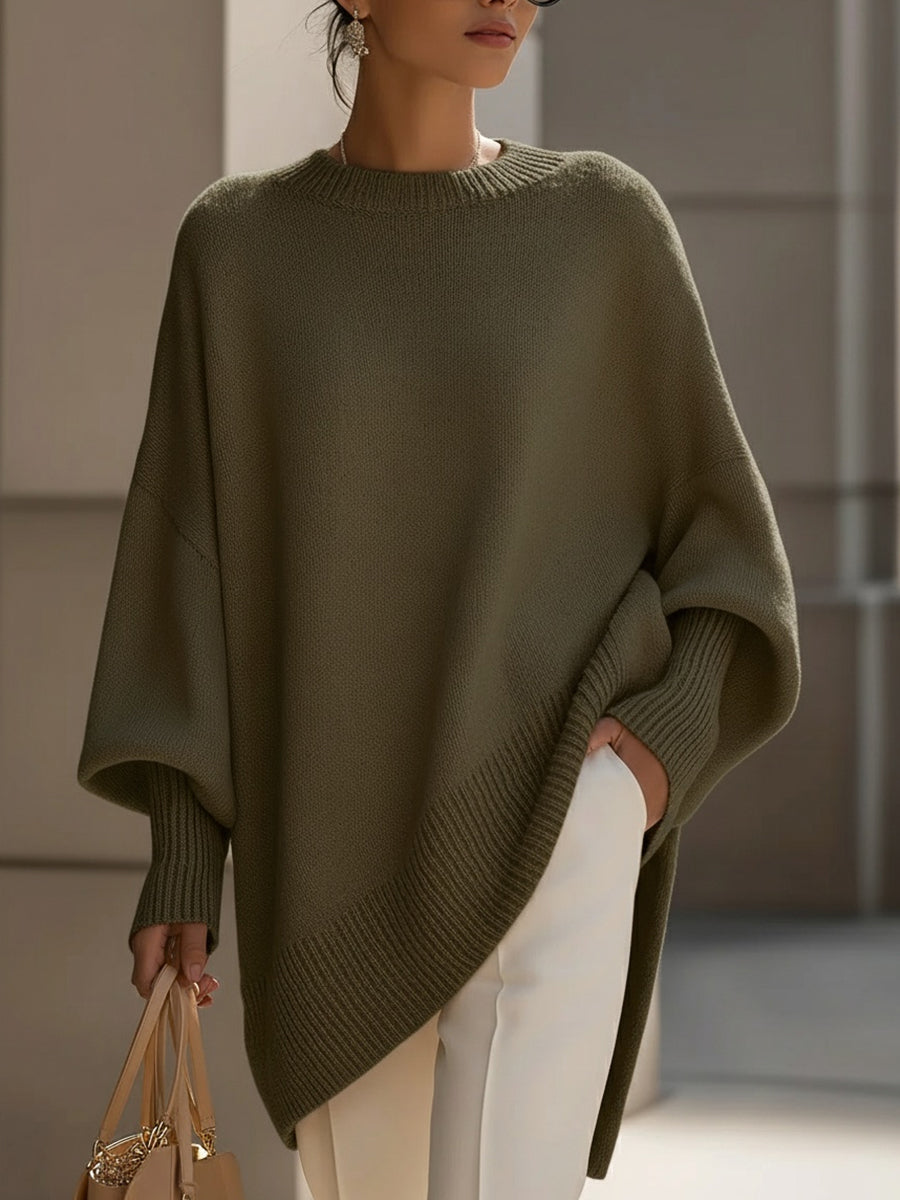 CHIC OVERSIZED RIBBED SWEATER FOR WOMEN