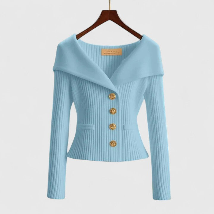 FLARED WAISTED CARDIGAN FOR WOMEN