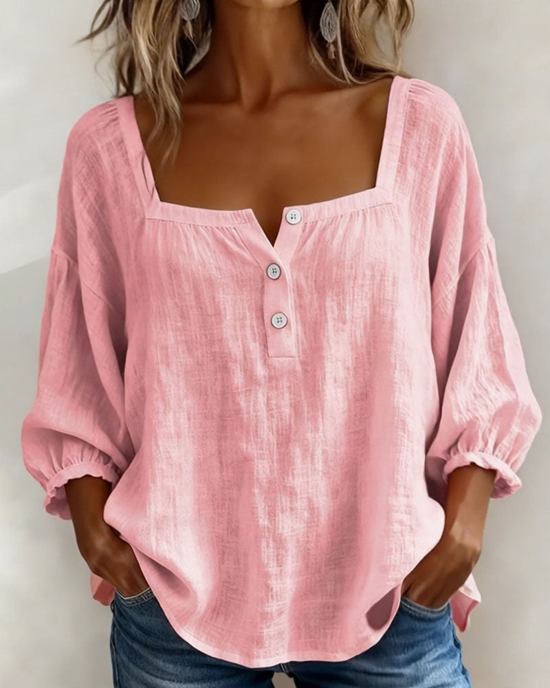 SQUARE NECK BLOUSE FOR WOMEN