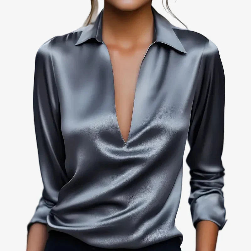 ELEGANT SATIN BLOUSE FOR WOMEN