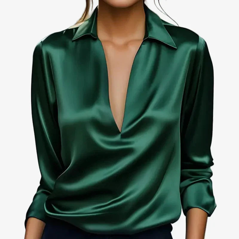 ELEGANT SATIN BLOUSE FOR WOMEN