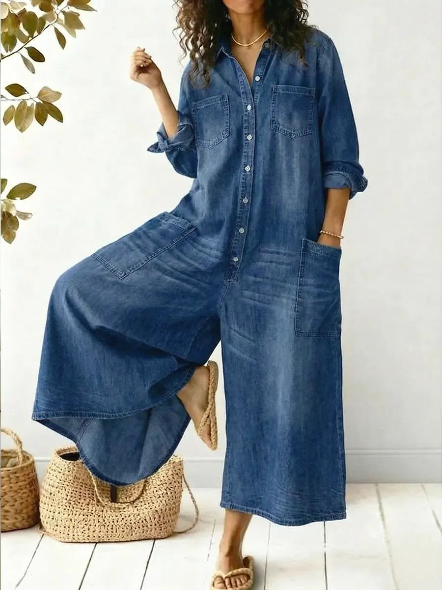 FLOWING COTTON JUMPSUIT FOR WOMEN