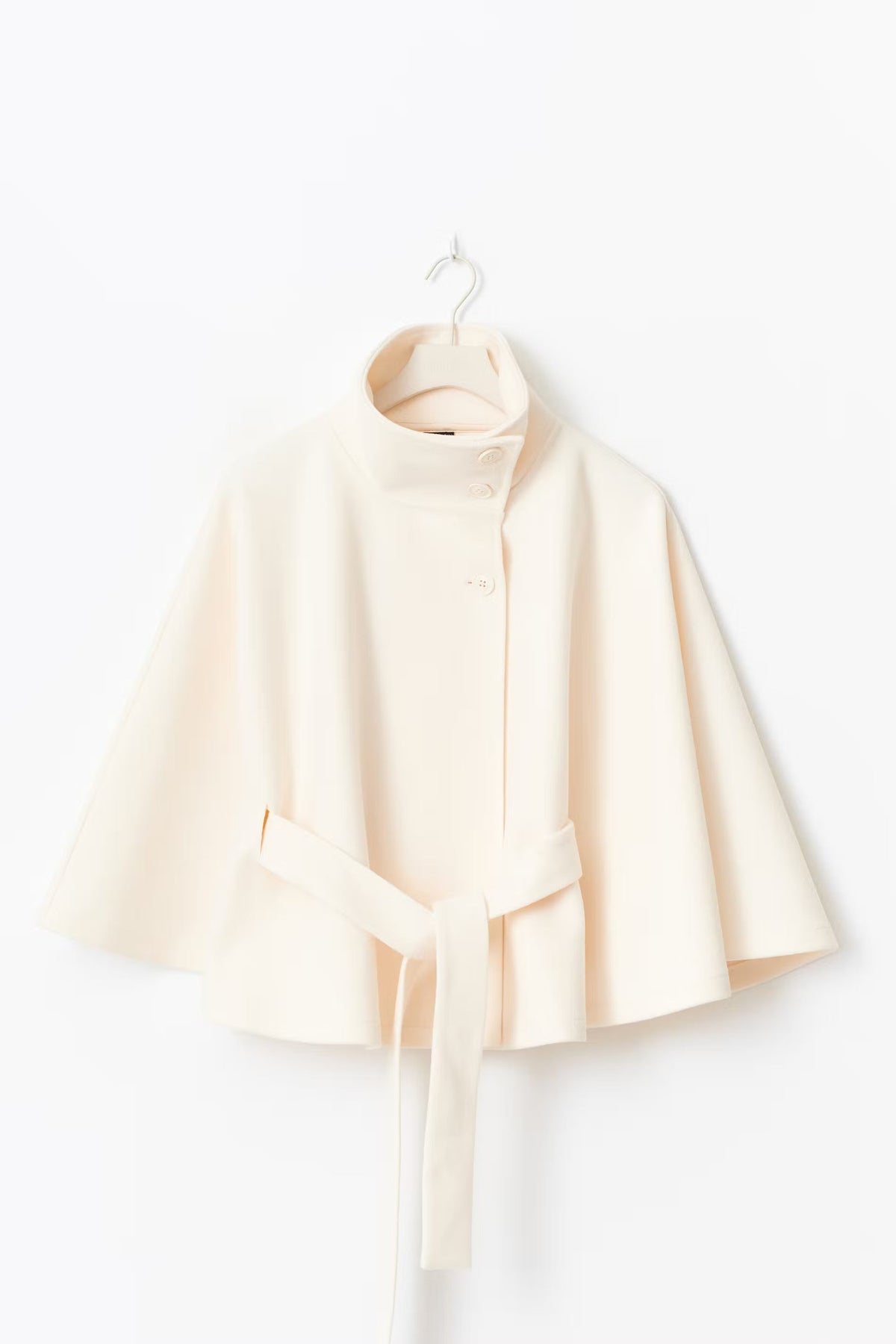 BELTED CAPE COAT FOR WOMEN