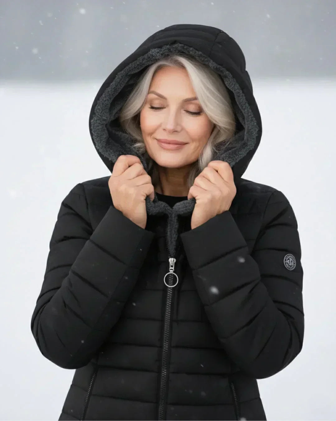 LONG A-LINE QUILTED JACKET FOR WOMEN