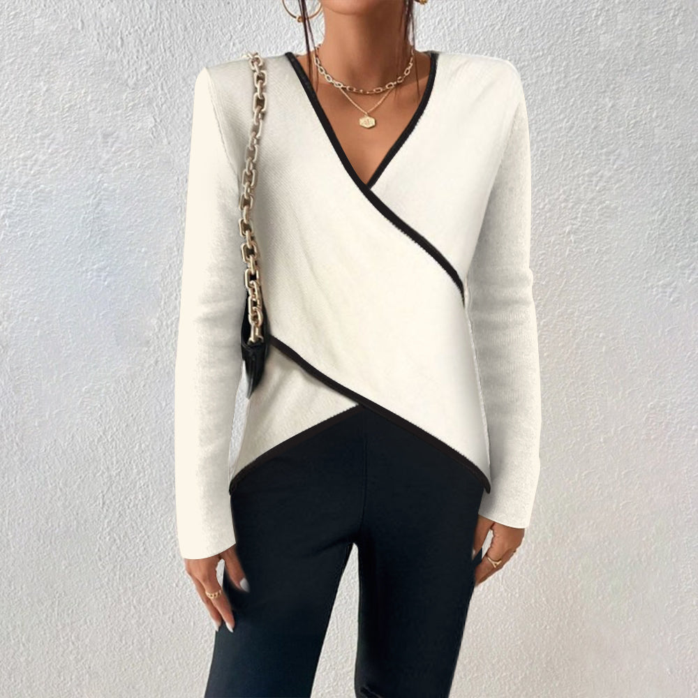 FITTED V-NECK SWEATER FOR WOMEN