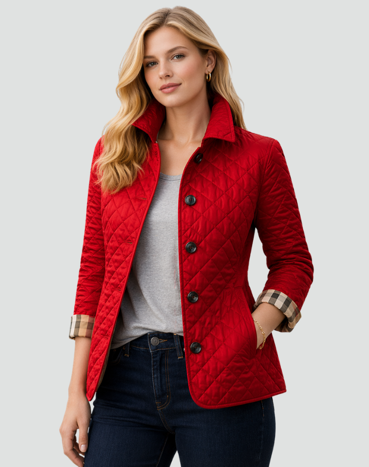 QUILTED BUTTON JACKET FOR WOMEN