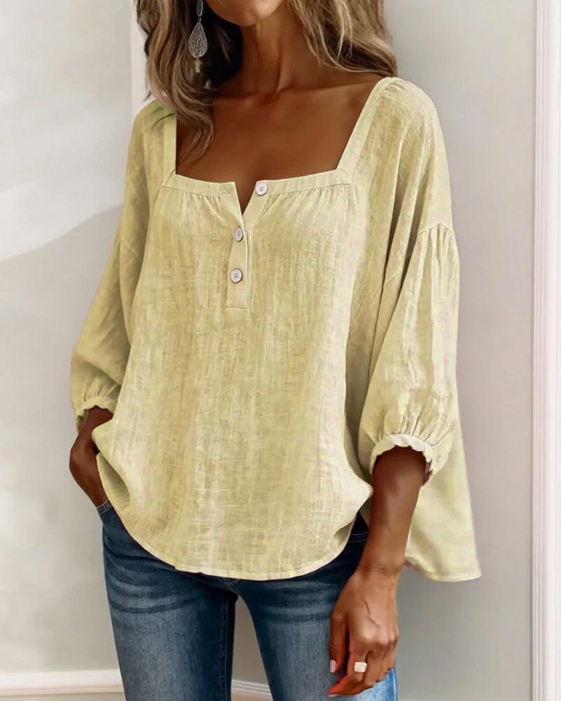 SQUARE NECK BLOUSE FOR WOMEN