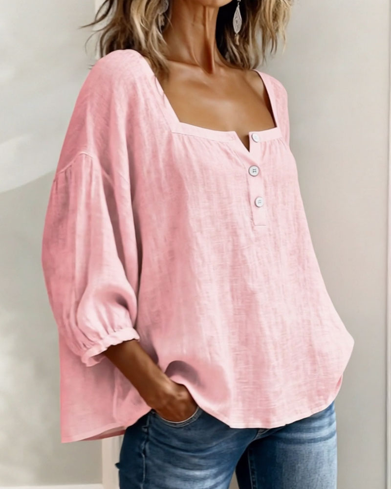 SQUARE NECK BLOUSE FOR WOMEN