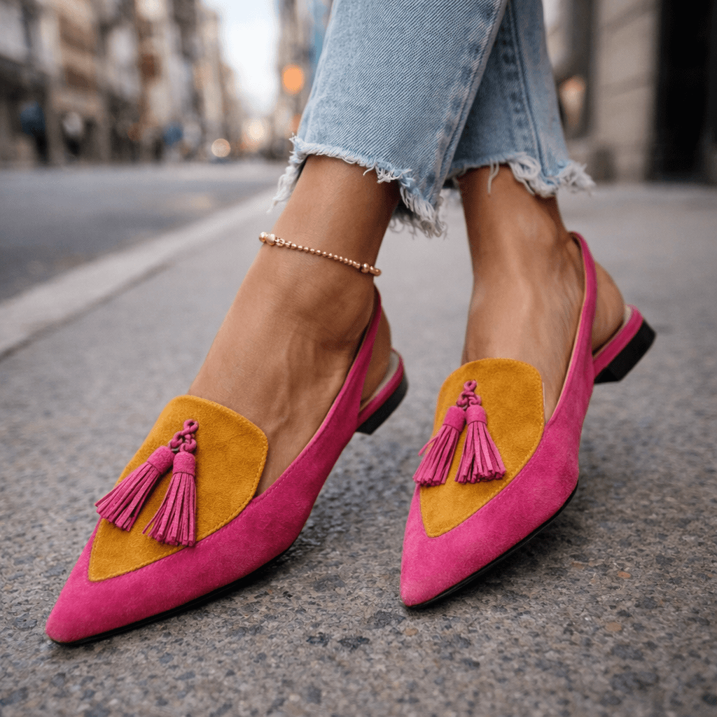 TASSEL STRAP FLAT SANDALS FOR WOMEN