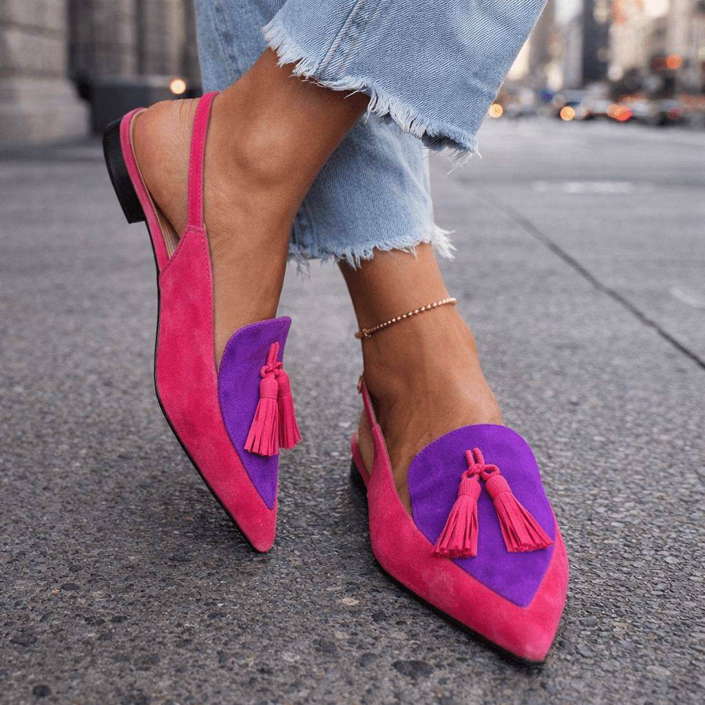 TASSEL STRAP FLAT SANDALS FOR WOMEN