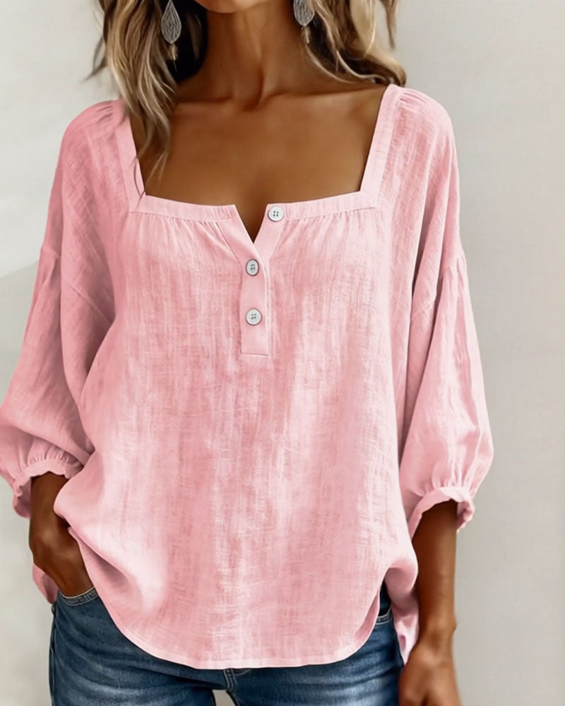 SQUARE NECK BLOUSE FOR WOMEN