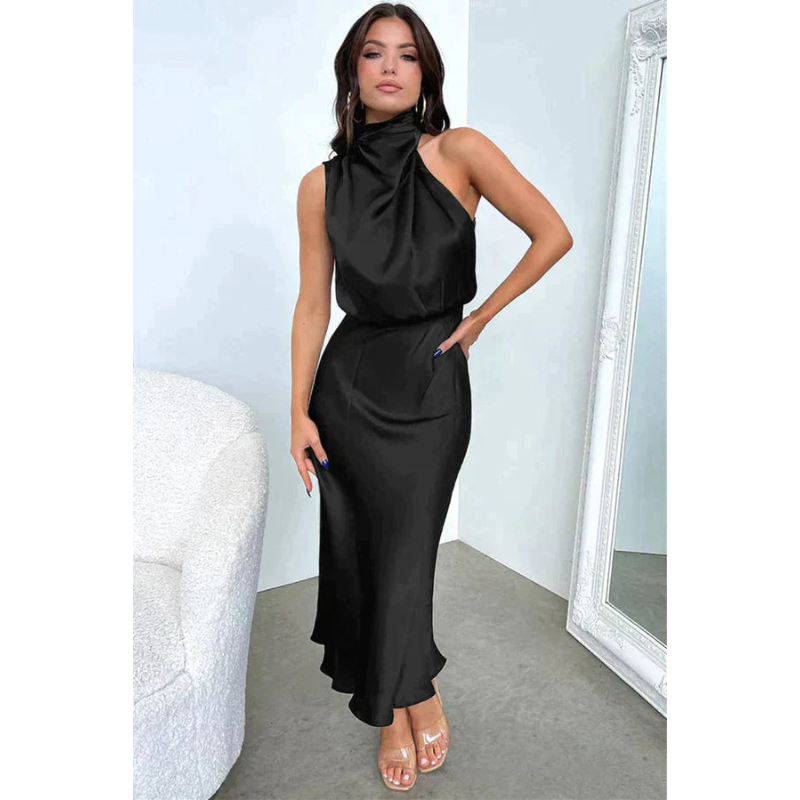 HALTER MIDI DRESS FOR WOMEN