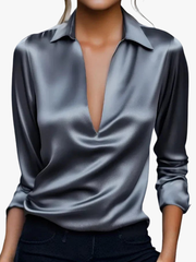 ELEGANT SATIN BLOUSE FOR WOMEN