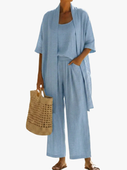 COTTON LINEN 3 PIECE SET FOR WOMEN