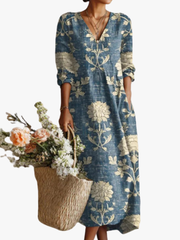 ABSTRACT PRINT DRESS FOR WOMEN
