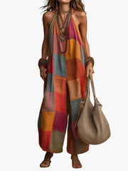 PATCHWORK BOHO JUMPSUIT FOR WOMEN