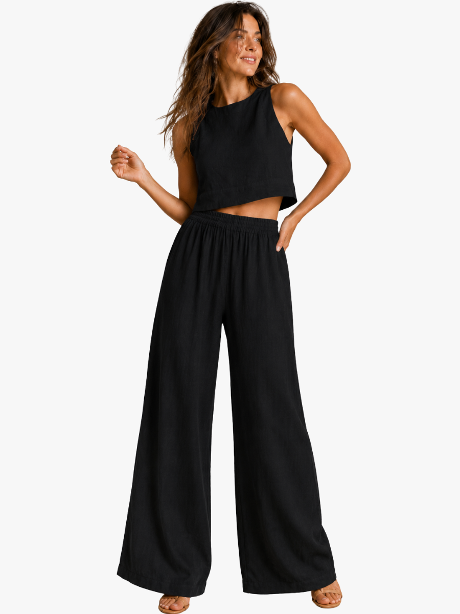 CROPPED WIDE-LEG SET FOR WOMEN