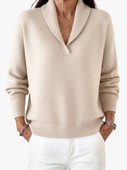 RELAXED V-NECK SWEATER FOR WOMEN