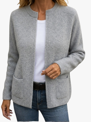 RELAXED ZIP CARDIGAN FOR WOMEN