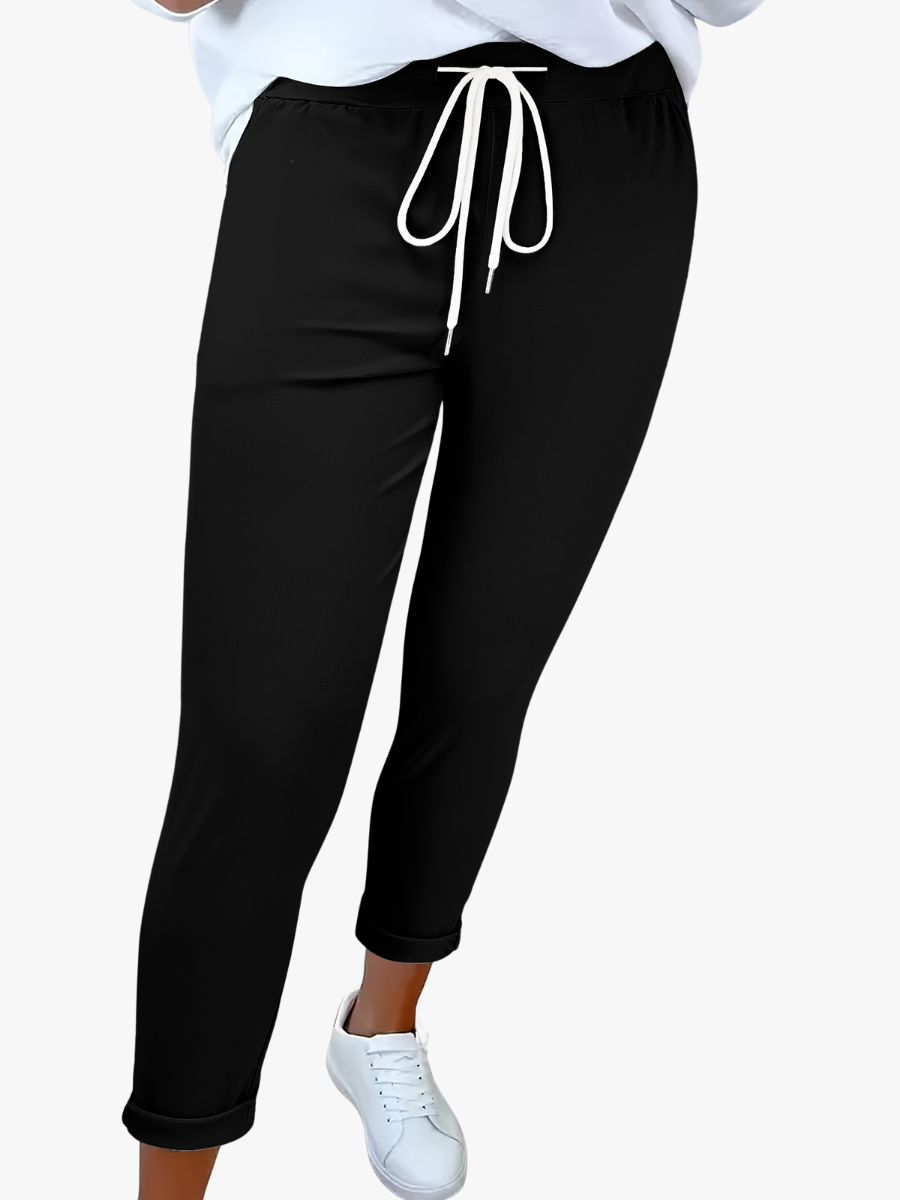 SLIM FIT DRAWSTRING PANTS FOR WOMEN