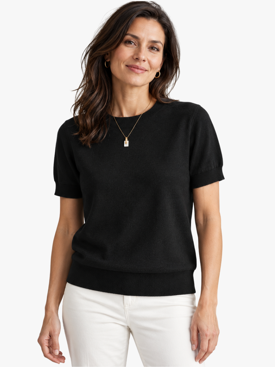 SHORT-SLEEVE SWEATER FOR WOMEN