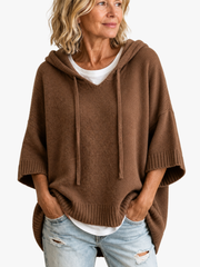 RELAXED HOODED SWEATER FOR WOMEN