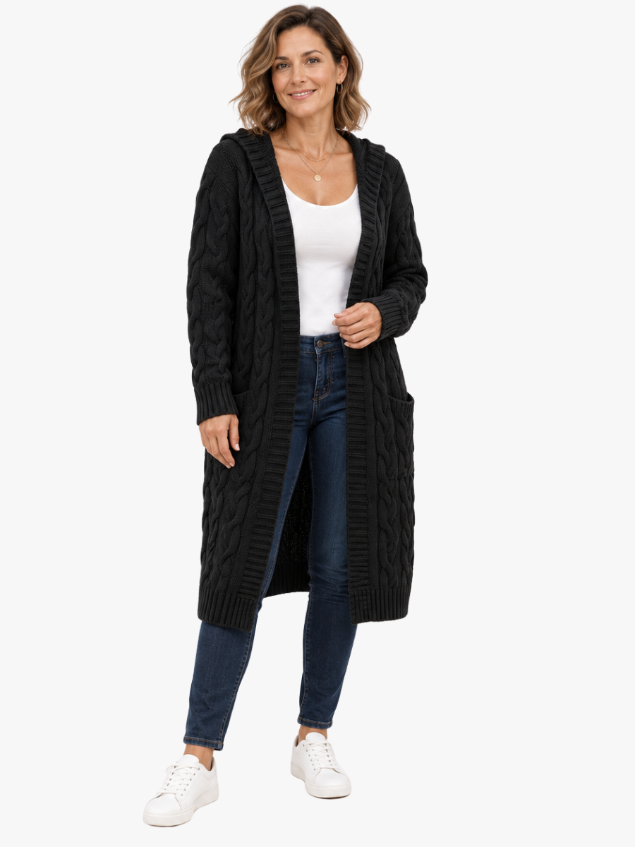 COLLARLESS CARDIGAN FOR WOMEN
