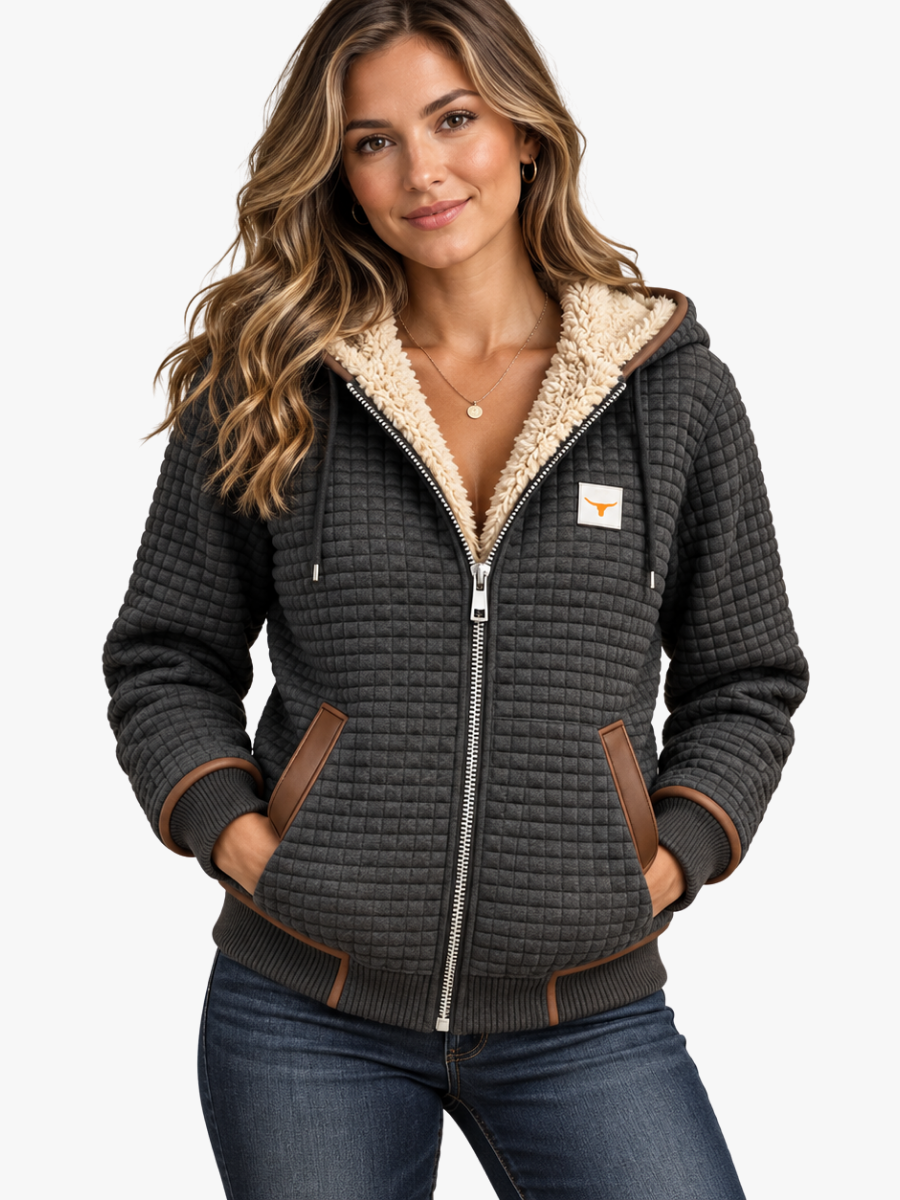 QUILTED HOODED PUFFER JACKET FOR WOMEN